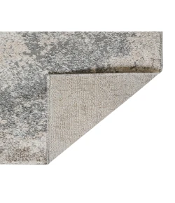 Amer Yasmin Ester Cream Abstract Polyester Rug 2'6" x 8'