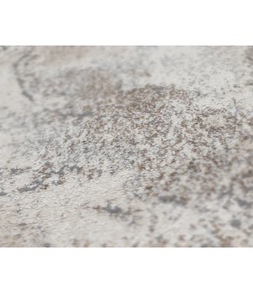 Yasmin Ester Cream Abstract Polyester Area Rug