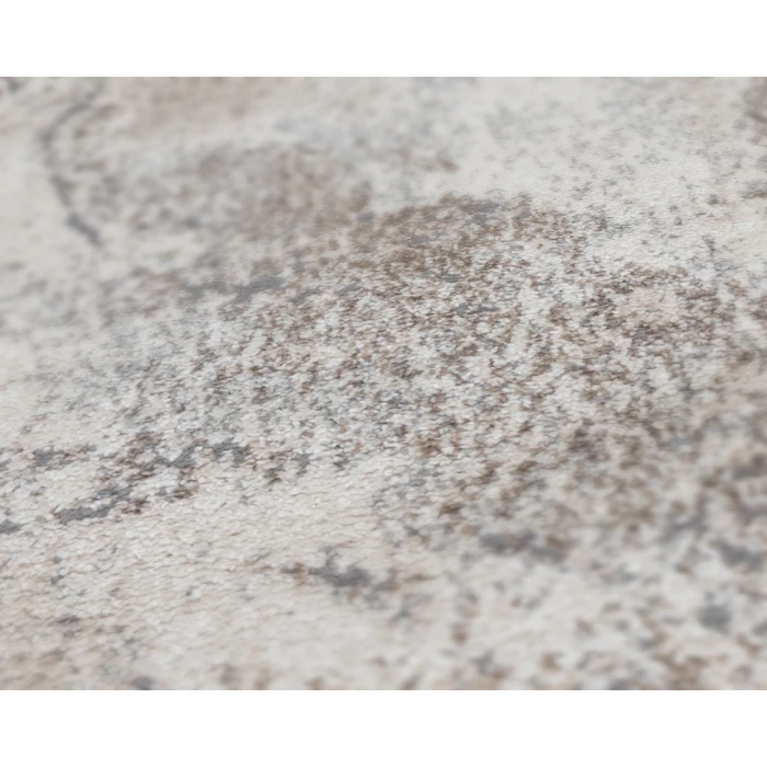 Yasmin Ester Cream Abstract Polyester Area Rug