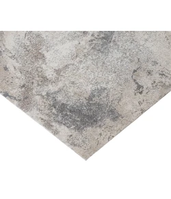 Amer Yasmin Ester Cream Abstract Polyester Rug 2'6" x 8'