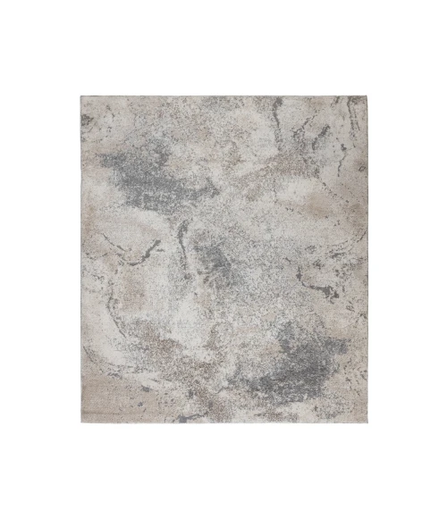 Yasmin Ester Cream Abstract Polyester Area Rug