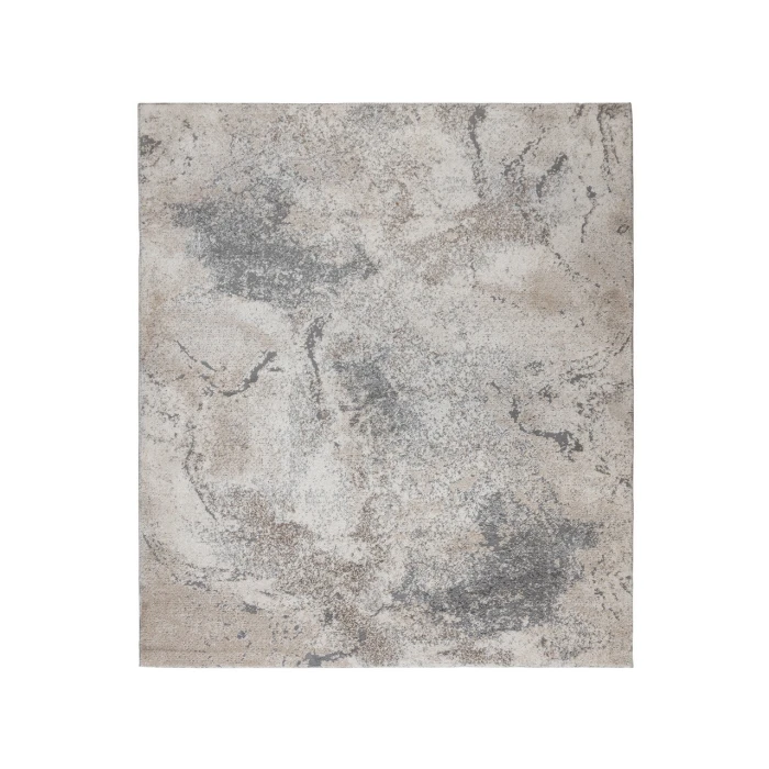 Yasmin Ester Cream Abstract Polyester Area Rug