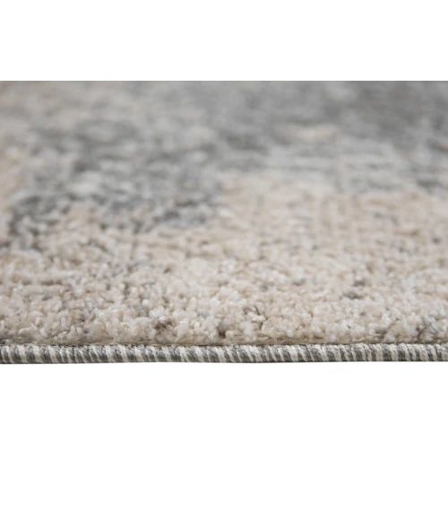 Yasmin Ester Cream Abstract Polyester Area Rug