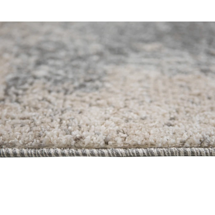 Yasmin Ester Cream Abstract Polyester Area Rug