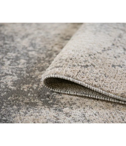 Yasmin Ester Cream Abstract Polyester Area Rug