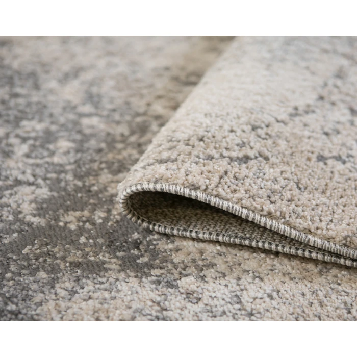 Yasmin Ester Cream Abstract Polyester Area Rug
