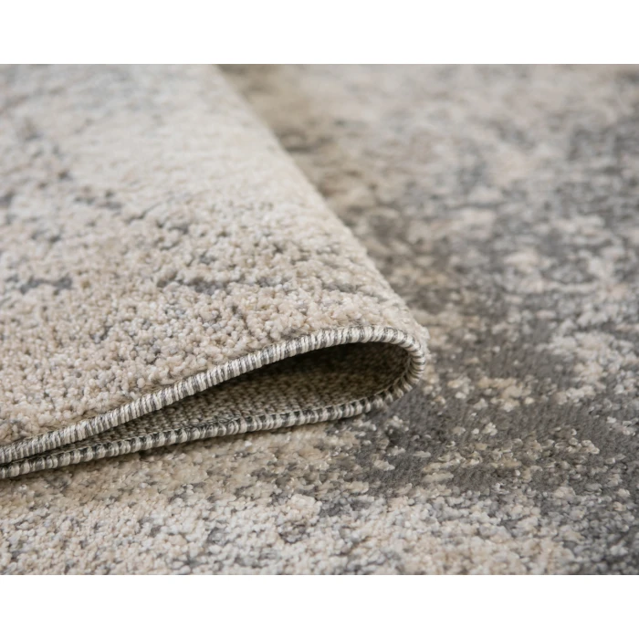 Yasmin Ester Cream Abstract Polyester Area Rug