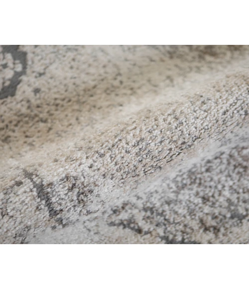 Yasmin Ester Cream Abstract Polyester Area Rug