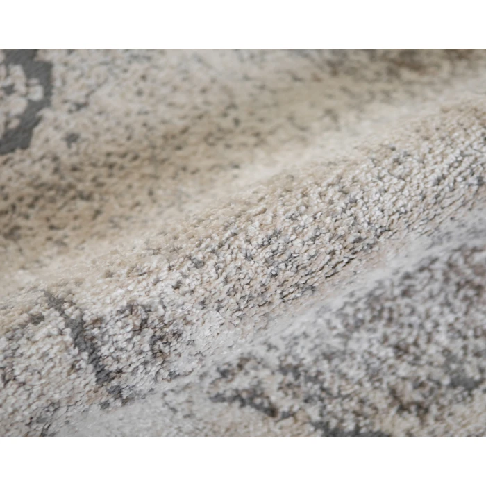 Yasmin Ester Cream Abstract Polyester Area Rug