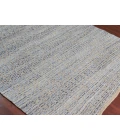 Amer Zola Parquet Blue Jute/Rayon Flatweave Area Rug 8'x10'