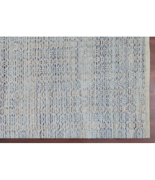 Amer Zola Parquet Blue Jute/Rayon Flatweave Area Rug 8'x10'