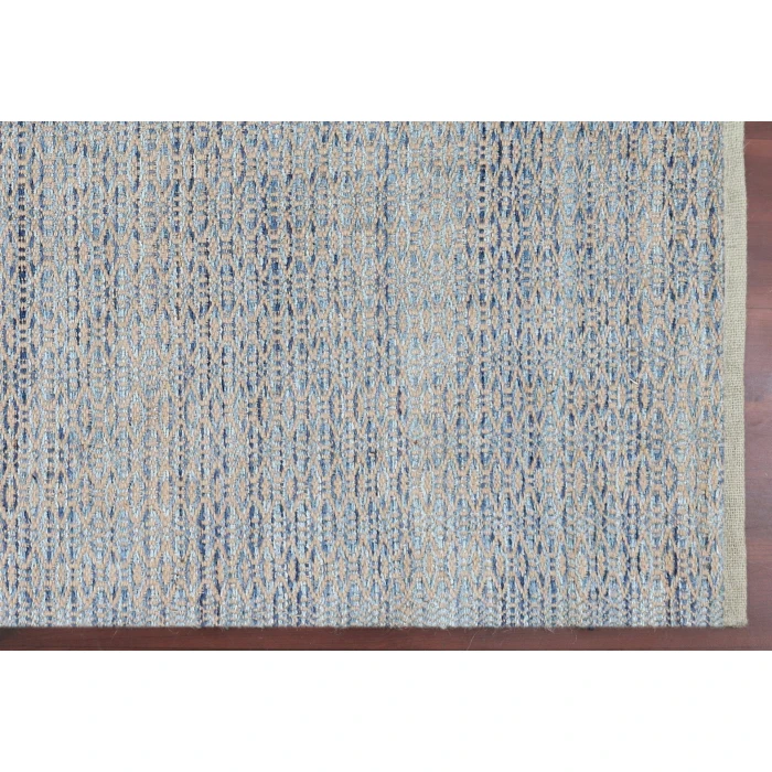Amer Zola Parquet Blue Jute/Rayon Flatweave Area Rug 8'x10'