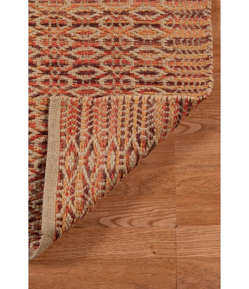 Amer Zola Parquet Red/Yellow Jute/Rayon Flatweave Area Rug 8'x10'
