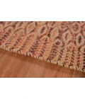 Amer Zola Parquet Red/Yellow Jute/Rayon Flatweave Area Rug 8'x10'