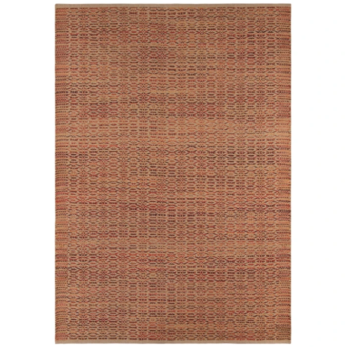 Amer Zola Parquet Red/Yellow Jute/Rayon Flatweave Area Rug 8'x10'