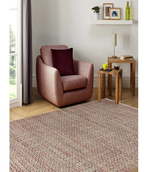 Amer Zola Parquet Red/Yellow Jute/Rayon Flatweave Area Rug 8'x10'