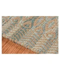 Amer Zola Parquet Light Blue Jute/Rayon Flatweave Area Rug 5'x8'