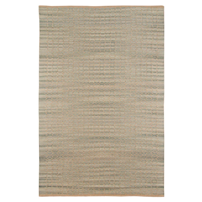 Amer Zola Parquet Light Blue Jute/Rayon Flatweave Area Rug 5'x8'