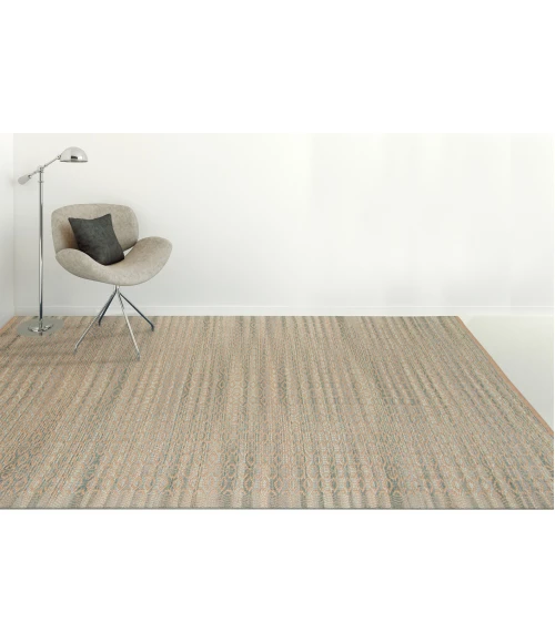 Amer Zola Parquet Light Blue Jute/Rayon Flatweave Area Rug 5'x8'