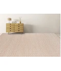 Amer Zola Parquet White/Tan Jute/Rayon Flatweave Area Rug 5'x8'