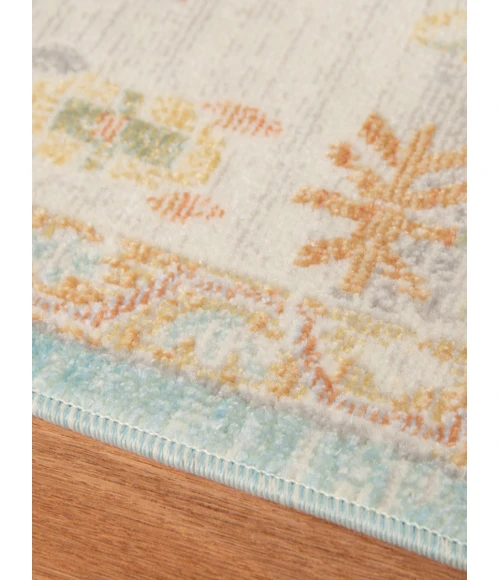 Amer Bohemian Gretna Indoor/Outdoor Aqua Area Rug 2'x3'