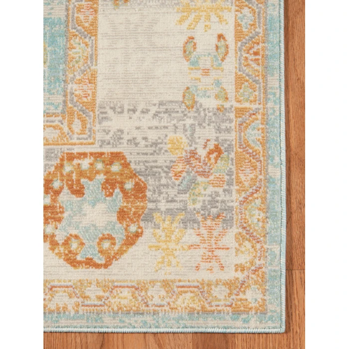 Amer Bohemian Gretna Indoor/Outdoor Aqua Area Rug 7'9"x9'9"