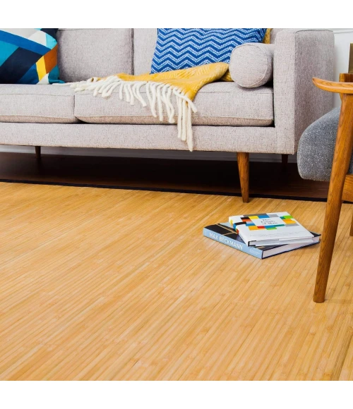 Anji Mountain 2' x 3' Contemporary Natural Bamboo Rug