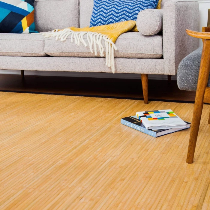 Anji Mountain 7' x 10' Contemporary Natural Bamboo Rug