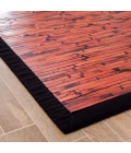 Anji Mountain 6' x 9' Cobblestone Mahogany Bamboo Rug