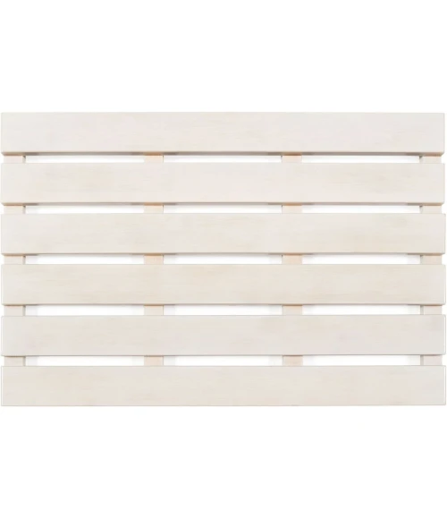 16" x 24" Bamboo Bath & Sauna Mat White Wash