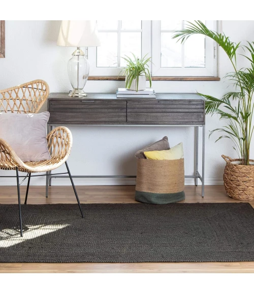 Anji Mountain 4' x 6' Kerala Gray Jute Rug