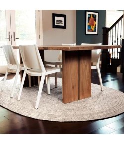 Anji Mountain Anji Mountain 4' x 4' Kerala Ivory Jute Rug