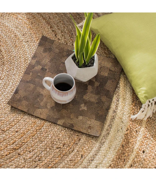 Anji Mountain 4' Round Kerala Sunrise Jute Rug