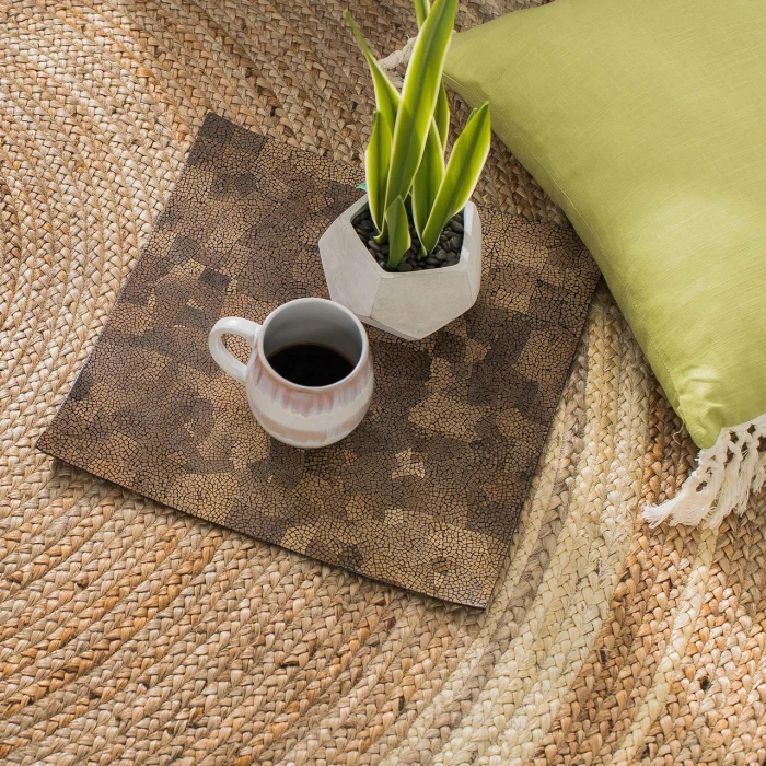 Anji Mountain 8' Round Kerala Sunrise Jute Rug