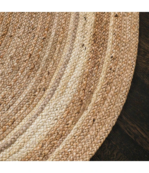Anji Mountain 4' Round Kerala Sunrise Jute Rug