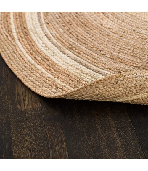 Anji Mountain 4' Round Kerala Sunrise Jute Rug