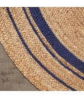 Anji Mountain 4' Round Kerala Midnite Jute Rug
