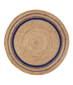 Anji Mountain Anji Mountain 4' Round Kerala Midnite Jute Rug