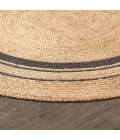 Anji Mountain 4' Round Kerala Mist Jute Rug