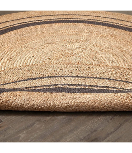 Anji Mountain 4' Round Kerala Mist Jute Rug
