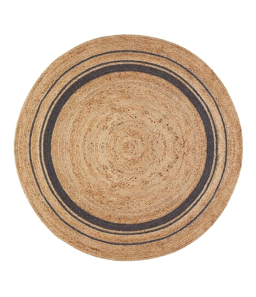 Anji Mountain 4' Round Kerala Mist Jute Rug