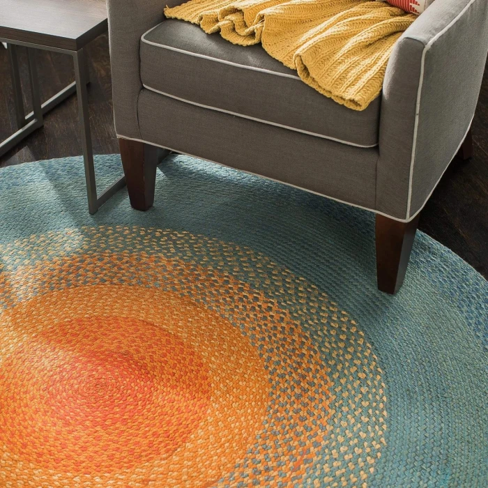 Anji Mountain 4' Round Olwyn Braided Round Rug