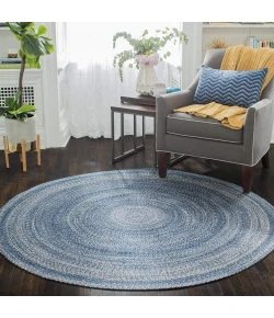 Anji Mountain Anji Mountain 8' Round Epona Braided Round Blue Rug