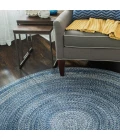 Anji Mountain 6' Round Epona Braided Round Blue Rug