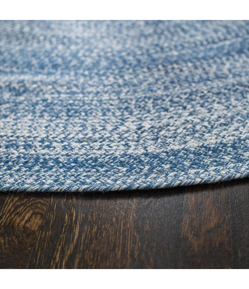 Anji Mountain 6' Round Epona Braided Round Blue Rug