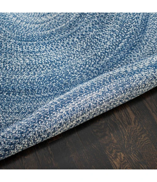 Anji Mountain 6' Round Epona Braided Round Blue Rug