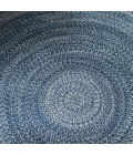 Anji Mountain 6' Round Epona Braided Round Blue Rug