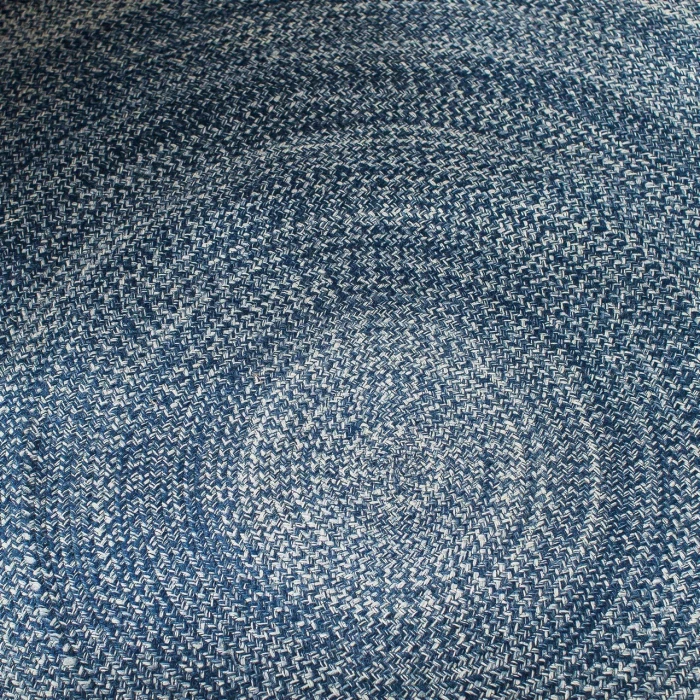 Anji Mountain 4' Round Epona Braided Round Blue Rug