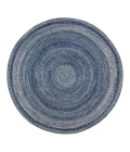 Anji Mountain 6' Round Epona Braided Round Blue Rug