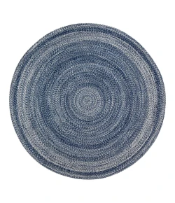 Anji Mountain Anji Mountain 8' Round Epona Braided Round Blue Rug